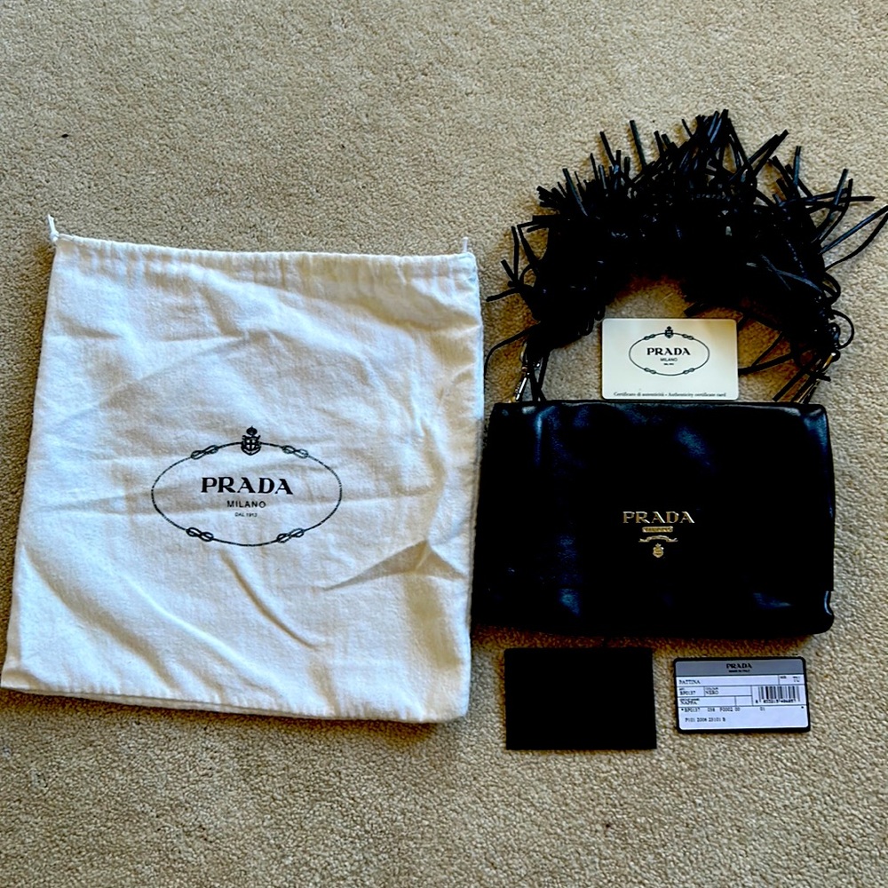 Prada leather bag 5x8” Nappa Pattina Art:BP0137 never used circa 2008